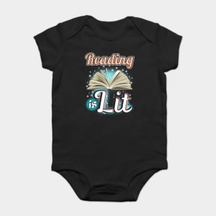 Reading is lit Baby Bodysuit